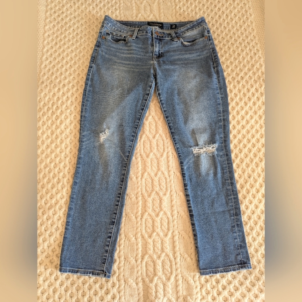 🍀LUCKY BRAND JEANS🍀LOLITA SKINNY, Light Medium Distressed Wash, Sz. 8/29, EUC!